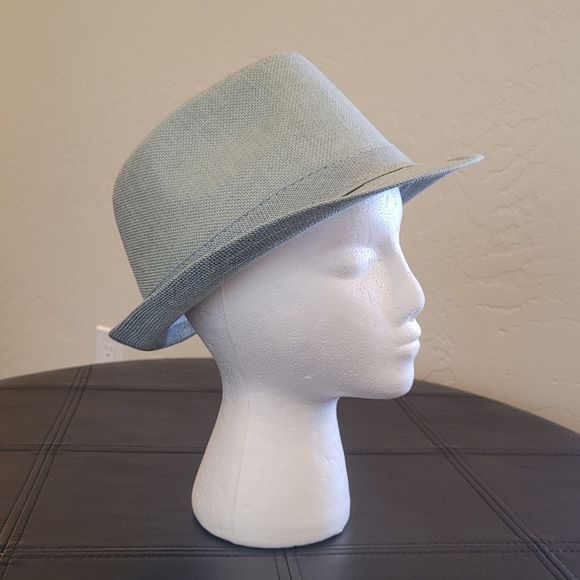 Simplicity Other - Simplicity Men's Pale Blue/Sea Green Linen Like Fedora